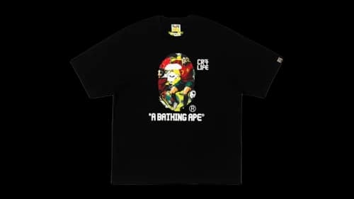 BAPE x CR7 Life Comic Graphic A Bathing Ape Relaxed Fit Tee Black/Yellow/Red