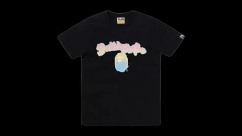 BAPE Glitter Cloudy Logo Tee Black