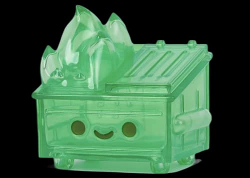 100% Soft Dumpster Fire Slime Green Hot Topic Exclusive Vinyl Figure