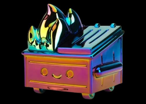 100% Soft Lil Dumpster Fire Oil Slick Entertainment Earth Exclusive Figure
