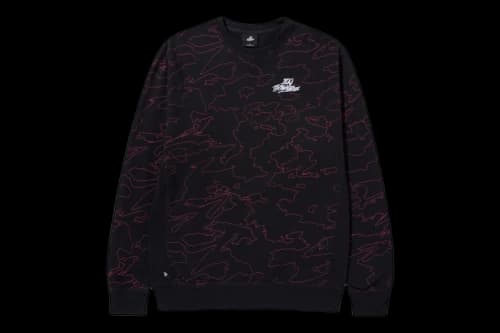 100 Thieves Foundations Geoprint Crewneck Black/Red
