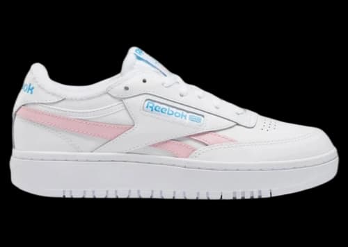 Reebok Club C Double Revenge White Pink Glow Radiant Aqua (Women's)