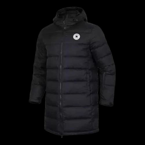 Converse Sports Leisure Thickened Thermal Windproof Hooded Down Jacket 'Black'