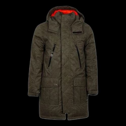 Converse Mid-length Printed Sideline Down Jacket 'Olive Green'