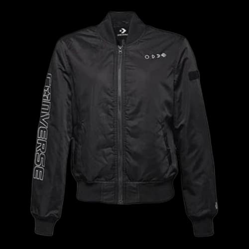 Converse Casual Sports Short Stand Collar Jacket 'Black' (Women's)