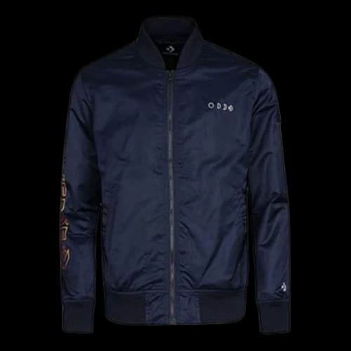 Converse Casual Sports Stand Collar Baseball Jacket 'Navy'