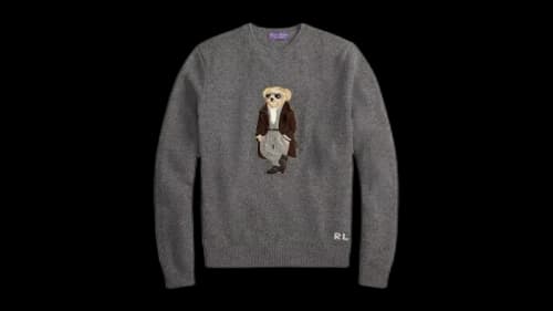 Polo Ralph Lauren Polo Bear Cashmere Sweater Purple Label