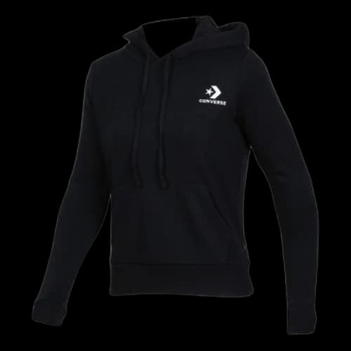 Converse Star Chevron Embroidered Pullover Hoodie 'Black' (Women's)