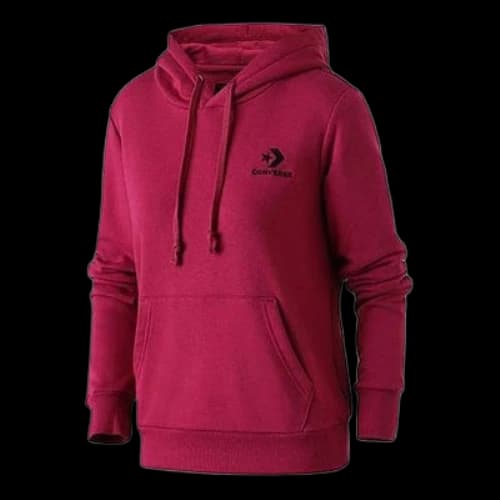 Converse Star Chevron Embroidered Pullover Hoodie 'Dark Red' (Women's)