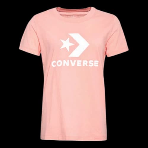 Converse Classic Logo Printing Short Sleeve Pink (Women's)