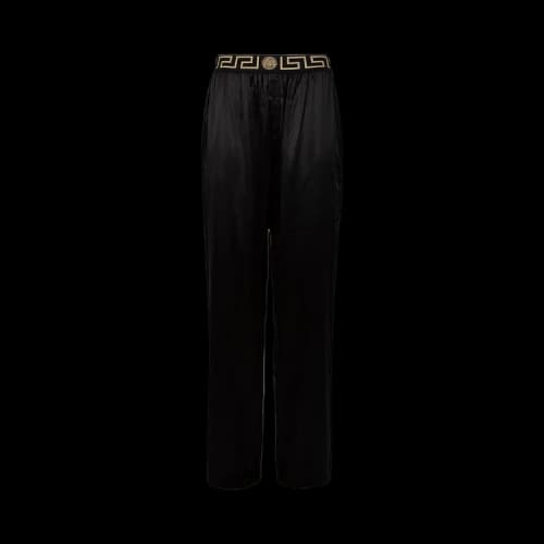 Versace Logo Waistband Pajama Pant 'Black'