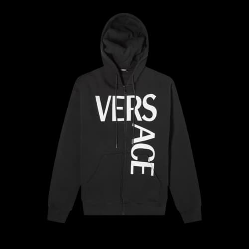 Versace Sweatshirt Fabric With Branding Print 'Black/White'