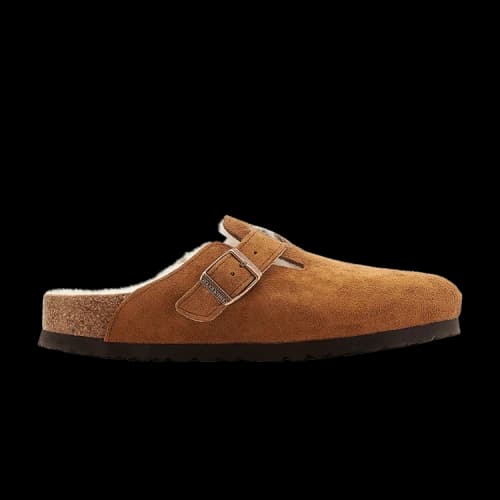 Birkenstock Boston Shearling Suede Narrow 'Mink'