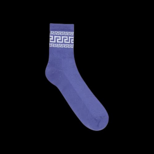 Versace Greca Socks 'Blue/White'