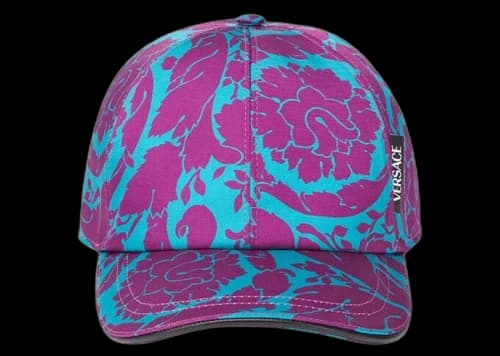 Versace Barocco Silhouette Baseball Hat Blue/Purple