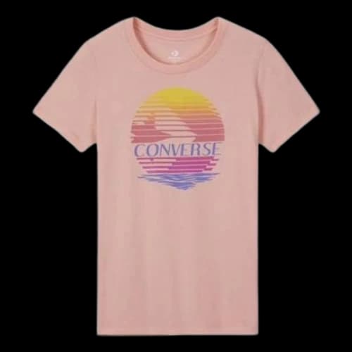 Converse Icon Remix Classic T-Shirt 'Pink Yellow' (Women's)