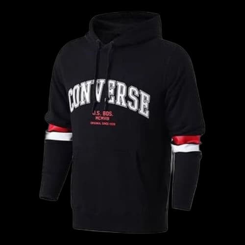 Converse Collegiate Text Pullover Hoodie 'Black'