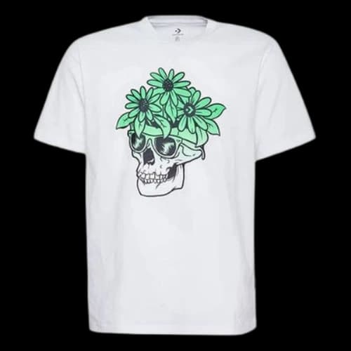 Converse Skull Flowers Sunglasses T-Shirt 'White'