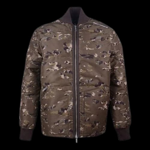 Converse Printed Camo Mid Stand Collar Down Jacket 'Camo Green'