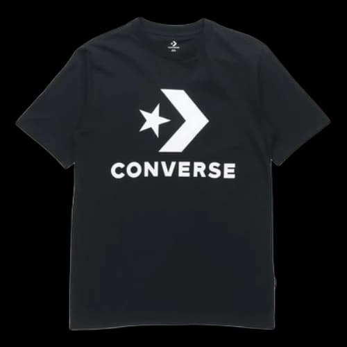 Converse Alphabet Logo Printing Round Neck Short Sleeve Black