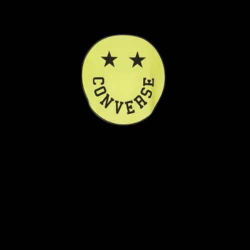 Converse Smiling Face Pattern Sports Short Sleeve White