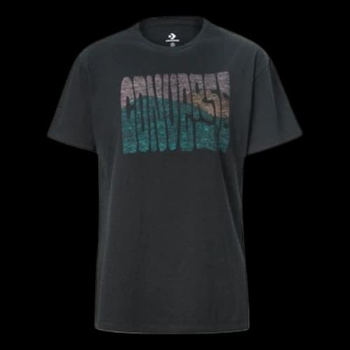 Converse Printing Round Neck Short Sleeve Black (Women's)