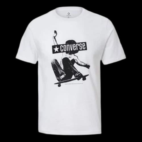 Converse All Star Skateboard Printing Short Sleeve Printing White