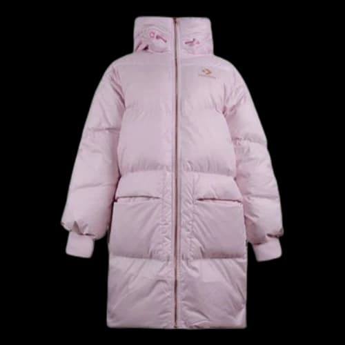 Converse Hooded Long Puffer Coat 'Pale Pink' (Women's)