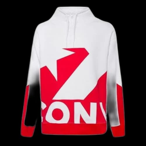Converse Printed Funnel Neck Sweatshirt 'Red'