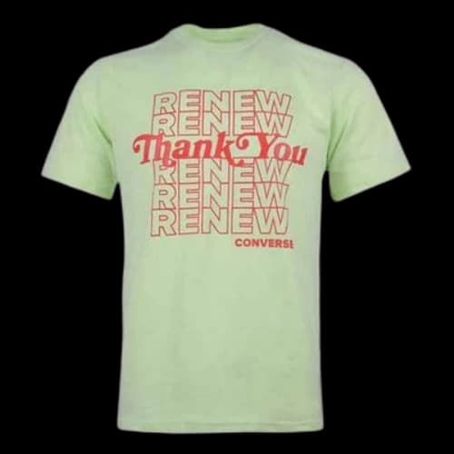 Converse Renew Alphabet Printing Short Sleeve Green