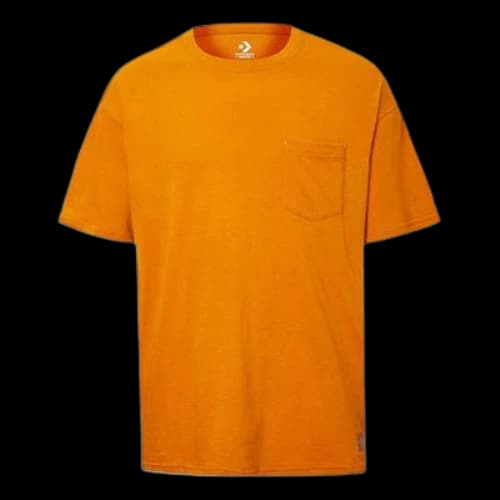 Converse Renew Solid Color Loose Pocket Short Sleeve Yellow