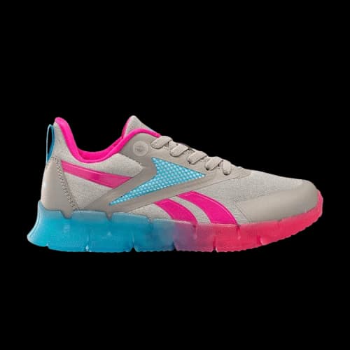 Reebok Zig N Glow Elastic Lace Kid 'Tan Pink Blue'