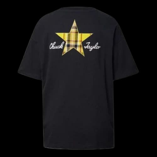 Converse Round Collar Loose Short Sleeve Black (Women's)