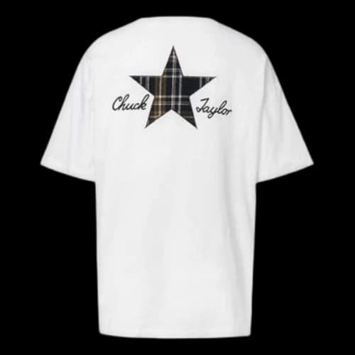 Converse Round Neck Loose Short Sleeve White (Women's)