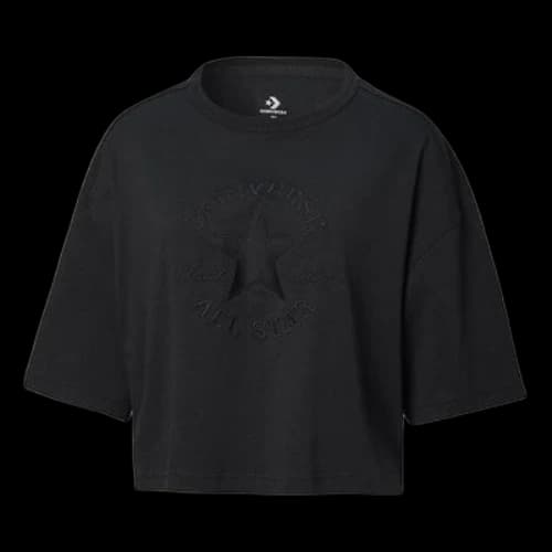Converse All Star Series Alphabet Loose Short Sleeve Black (Women's)