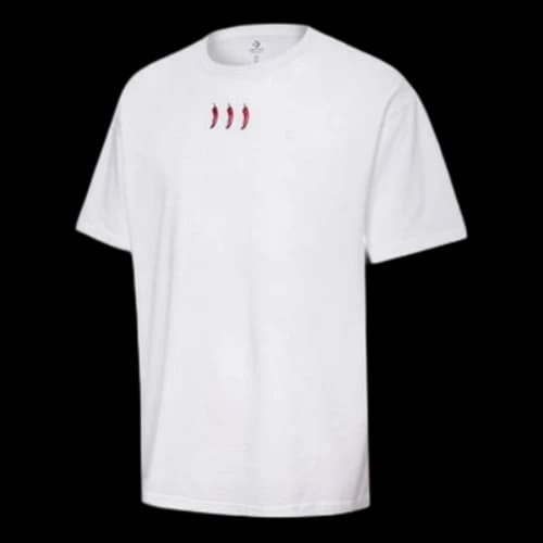 Converse Small Embroidered Casual Sports Short Sleeve White