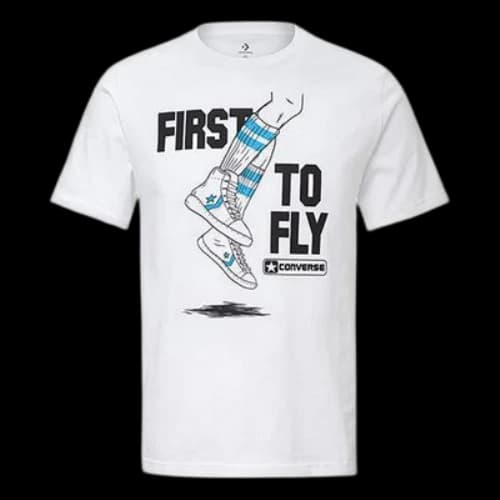 Converse Pro Leather Alphabet Printing Casual Short Sleeve White