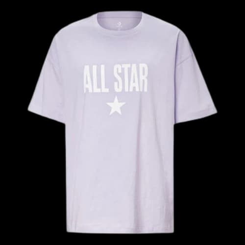 Converse All Star Loose Short Sleeve Casual Purple (Women's)