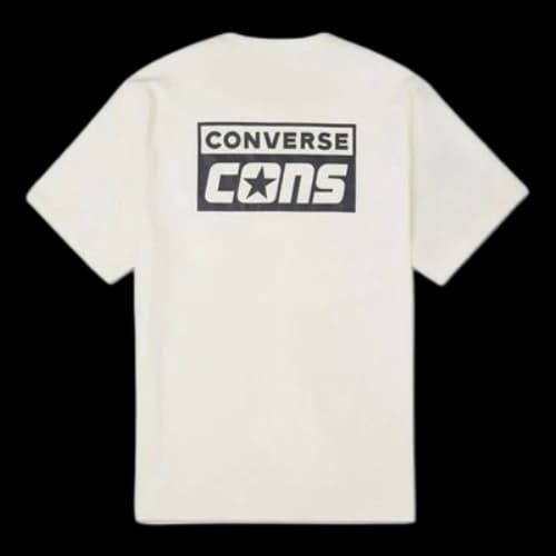 Converse Alphabet Logo Printing Retro Casual Short Sleeve Cream Yellow