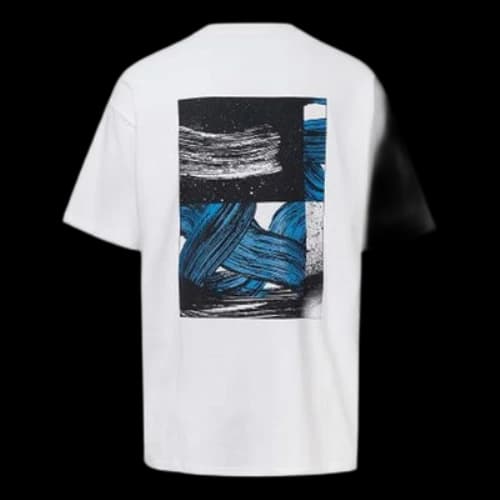 Converse Printing Loose Round Neck Short Sleeve White