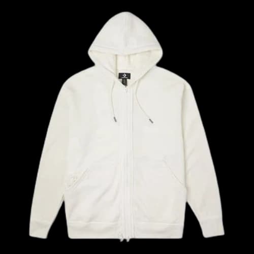 Converse Utility Fleece French Terry Full-Zip Hoodie 'White'