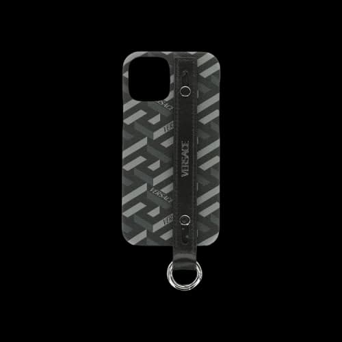Versace Coated Canvas La Greca iPhone 12 Case 'Black'