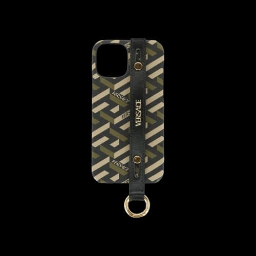 Versace Coated Canvas La Greca iPhone 12 Case 'Green'