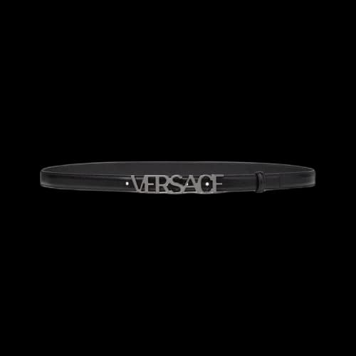 Versace Logo Leather Belt 'Black'