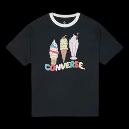 Converse Printing Sports Short Sleeve Black (Women's)