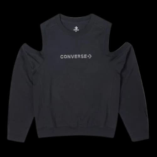 Converse Twisted Knits Cold Shoulder Top 'Black' (Women's)
