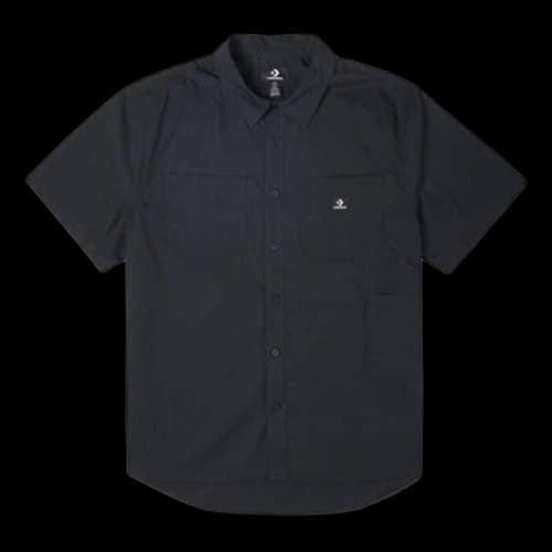 Converse Solid Woven Carpenter Button Down 'Black'