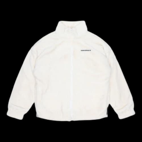 Converse Loose Stand Collar Stay Warm logo Jacket Asia Sizing 'White'