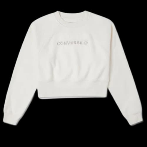 Converse Strip Wordmark Fleece Crew 'White' (Women's)