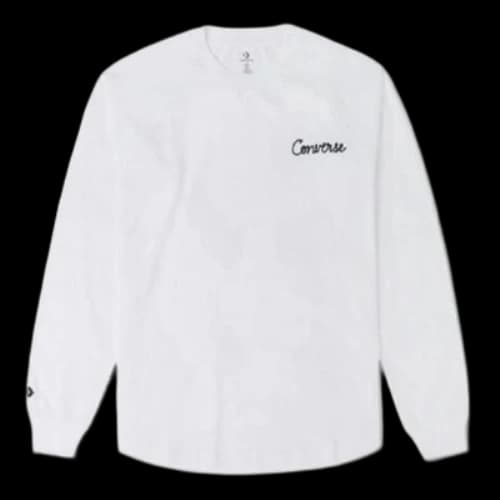 Converse Chain Stitch Long Sleeve Raglan T-Shirt 'White'